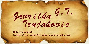 Gavrilka Trnjaković vizit kartica